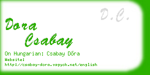 dora csabay business card